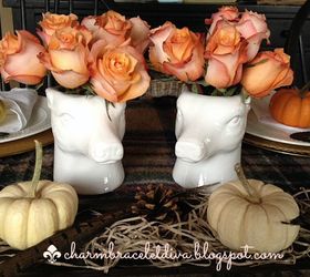 how to style a rustic yet elegant thanksgiving tablescape, seasonal holiday decor, thanksgiving decorations