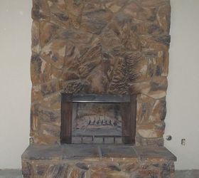 Rock fireplace needs updated