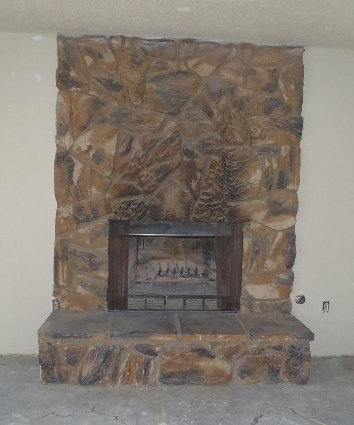 rock fireplace needs updated