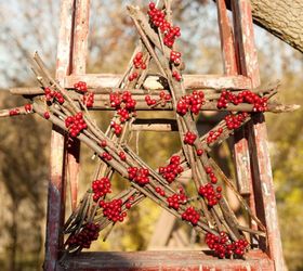 pottery barn inspired red star wreath knockoff, crafts, outdoor living, seasonal holiday decor, wreaths