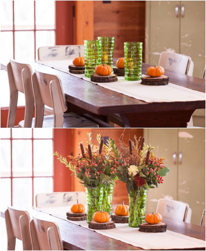 how to layer a thanksgiving centerpiece, crafts, flowers, how to, seasonal holiday decor, thanksgiving decorations