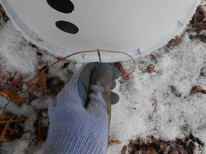 mueco de nieve al aire libre diy usando macetas de plstico de vivero