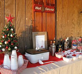 how to set up a holiday hot cocoa bar, seasonal holiday decor