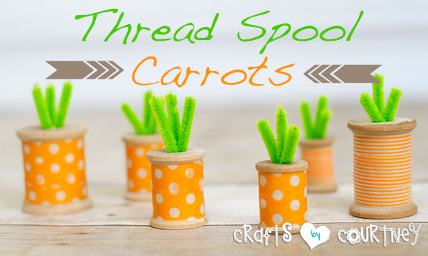how to make washi tape thread spool carrots, crafts, easter decorations, seasonal holiday decor