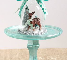 how to make a vintage looking deer snow globe ornament, christmas decorations, crafts, seasonal holiday decor