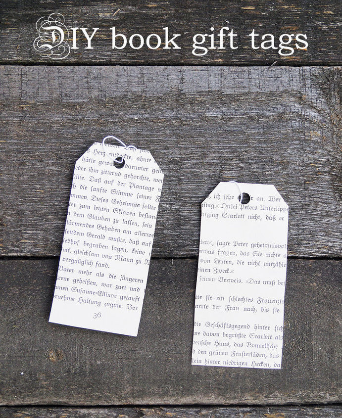 how to make book gift tags, christmas decorations, crafts, how to, seasonal holiday decor