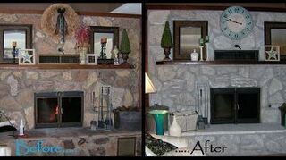 fireplace rock update diy fireplaces hometalk updated