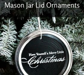 how to make chalkboard mason jar lid ornaments, chalkboard paint, christmas decorations, crafts, mason jars, seasonal holiday decor