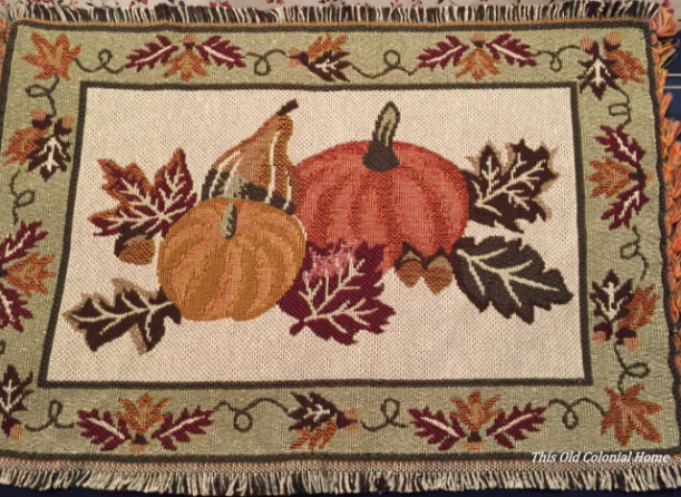 no sew placemat pillow craft idea for thanksgiving, crafts, seasonal holiday decor, thanksgiving decorations