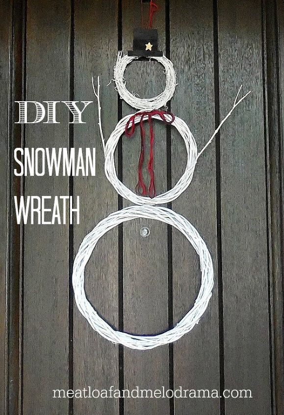 how to make an easy snowman wreath, christmas decorations, crafts, seasonal holiday decor, wreaths