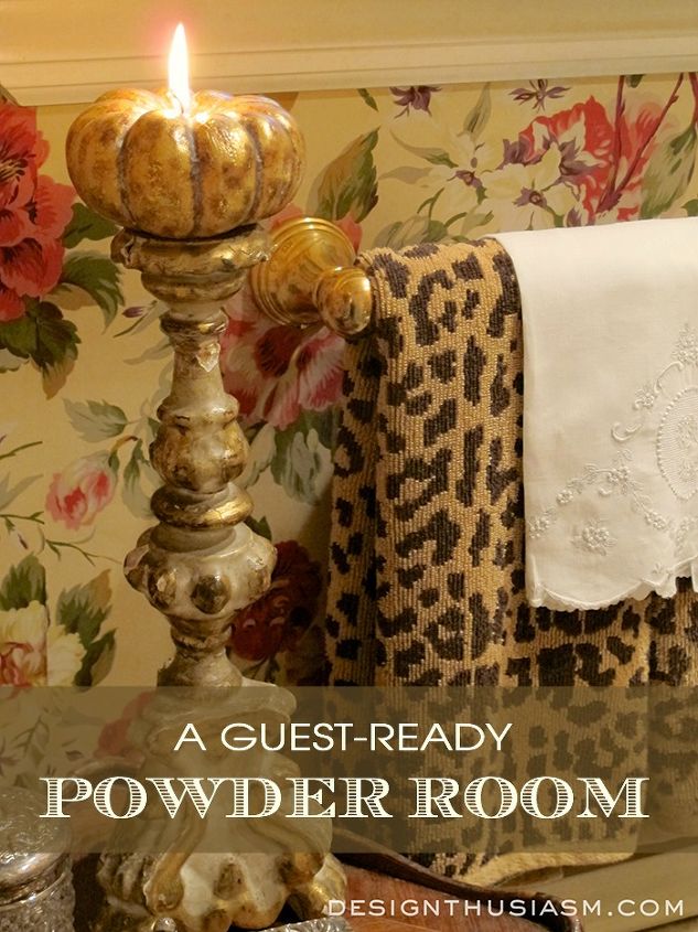 how to create a guest ready powder room for thanksgiving, bathroom ideas, home decor, seasonal holiday decor, thanksgiving decorations