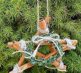 cinnamon stick star ornaments, christmas decorations, seasonal holiday decor