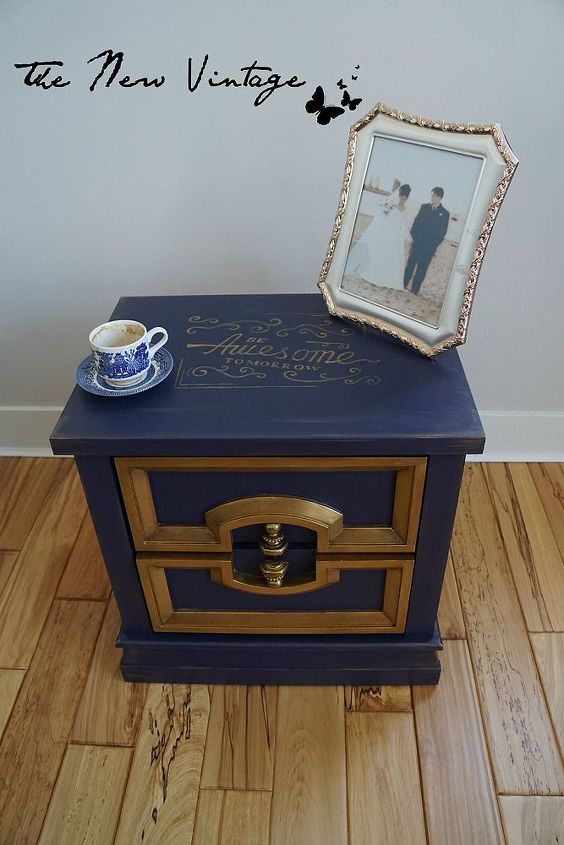 how to paint words on top of nightstands, painted furniture