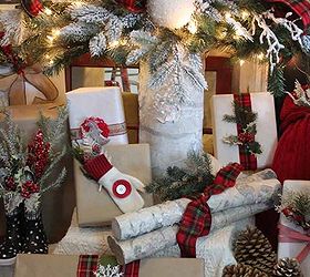 make faux birch logs using foam pool noodles, christmas decorations, crafts, seasonal holiday decor