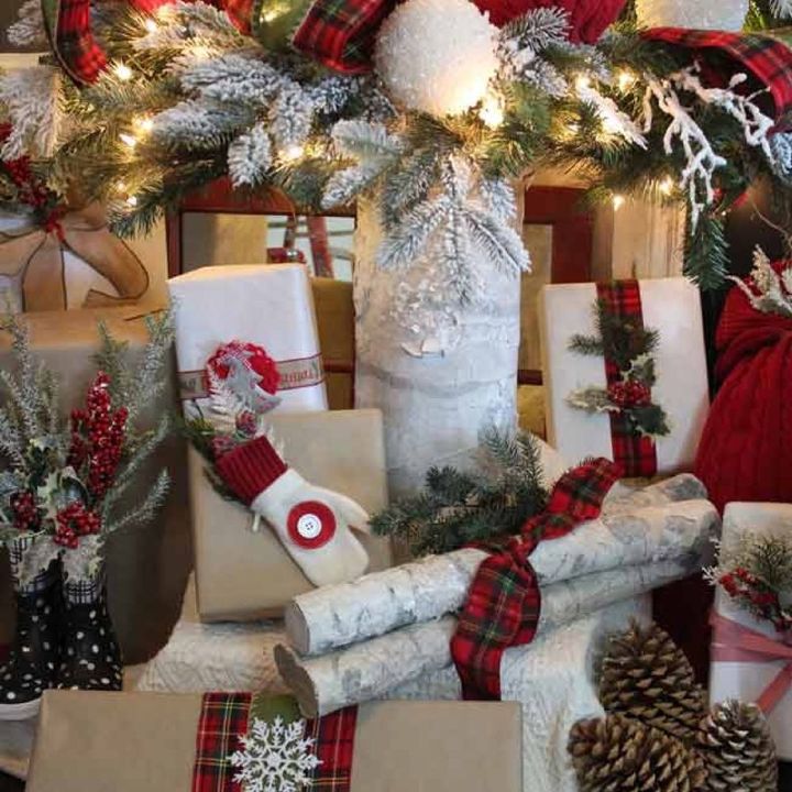 make faux birch logs using foam pool noodles christmas decorations crafts seasonal holiday - Birch Christmas Decorations make faux birch logs using foam pool noodles christmas decorations crafts seasonal holiday - Birch Christmas Decorations