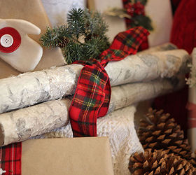 make faux birch logs using foam pool noodles, christmas decorations, crafts, seasonal holiday decor