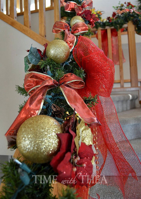 ideas econmicas para decorar la barandilla en navidad