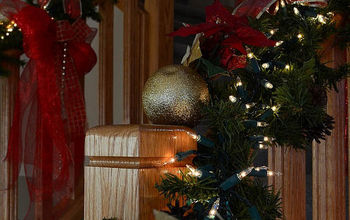 Ideas económicas para decorar la barandilla en Navidad