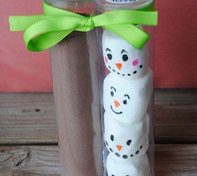 how to make a snowman marshmallow cocoa set for the holidays, crafts