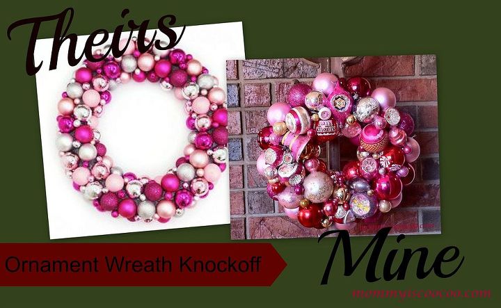how to make a knockoff pink vintage ornament wreath, christmas decorations, crafts, seasonal holiday decor, wreaths