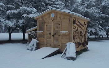 My Garden Shed and Our Utility Shed After the First Snow :-)