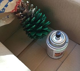 how to make pinecone christmas tree ornaments kids project, christmas decorations, crafts, seasonal holiday decor