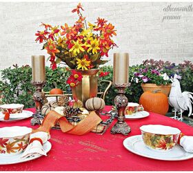 Outdoor Thanksgiving Table Setting
