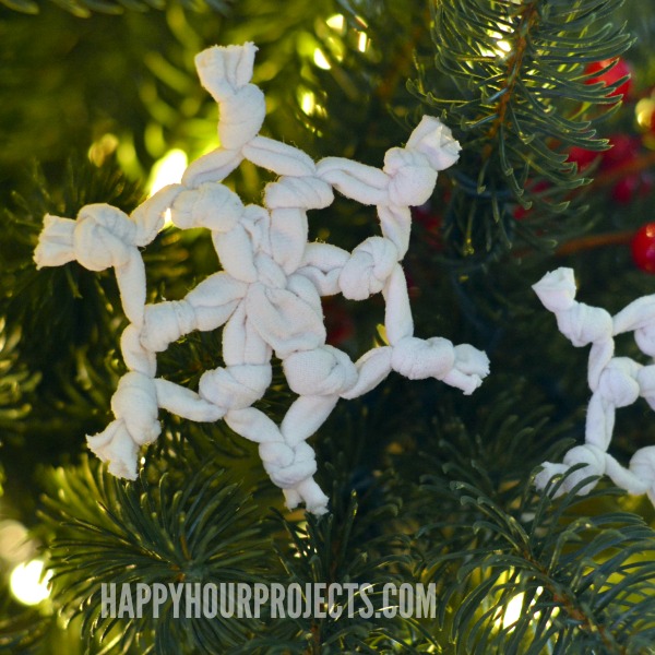 how to make recyled t shirt snowflake ornaments, christmas decorations, crafts, seasonal holiday decor