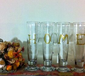 how to make a glass and gold marker home sign, crafts, home decor, how to