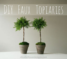 how to make faux topiaries craft decor, gardening