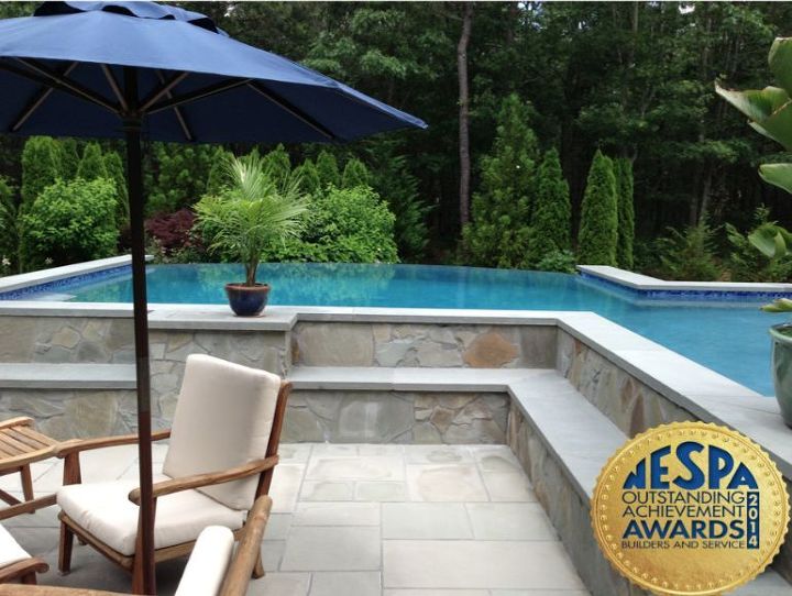 negative edge infinity pool and spa built in southampton, closet, outdoor living, pool designs, spas