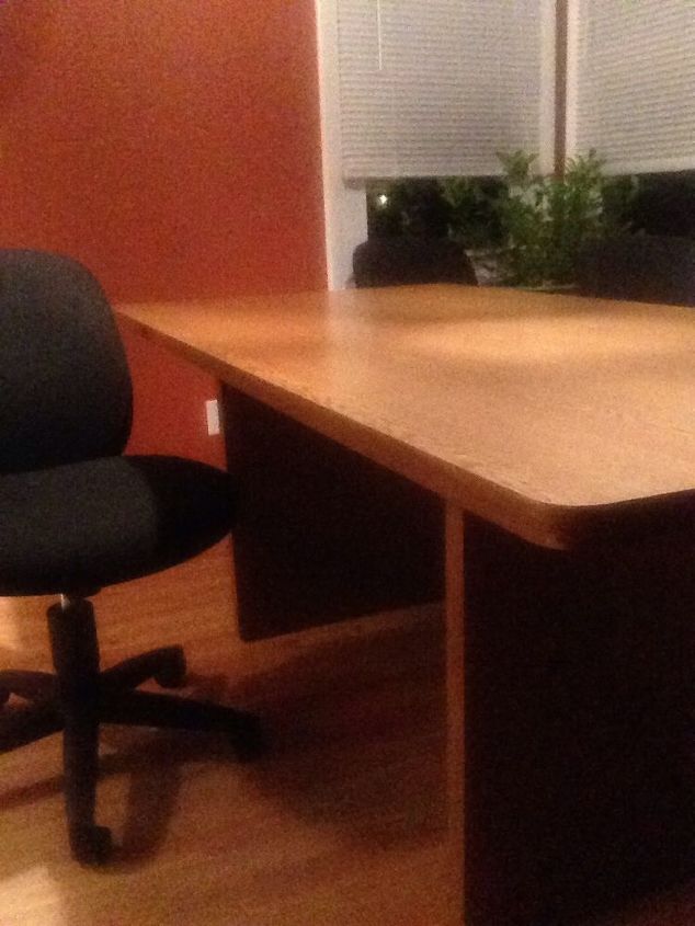 office table transformed to farm table, painted furniture