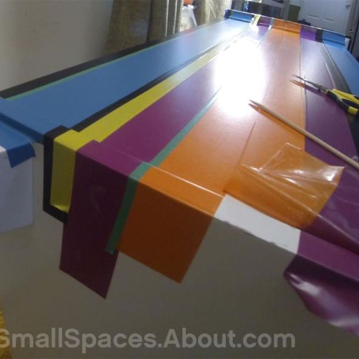 how to make over wood furniture with vinyl floor tape, flooring, how to