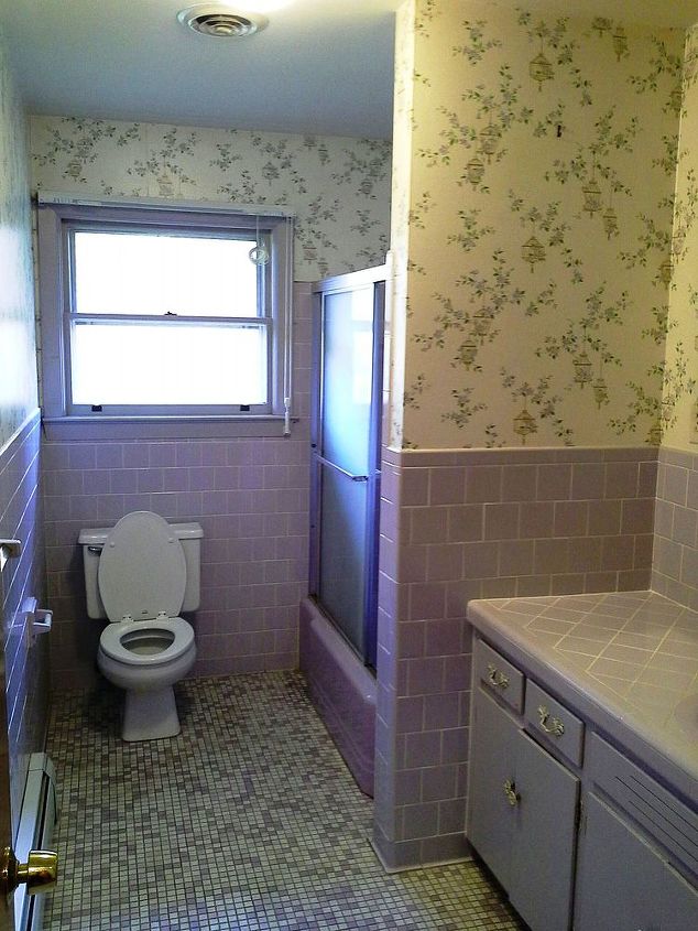 1960s Lavender Bathroom Remodel, 1960 Small Bathroom Remodel