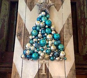 how to make a chevron pallet ornament christmas tree, crafts, pallet, seasonal holiday decor, Chevron Pallet Christmas Tree