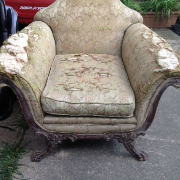 upholstery idea for old chair, diy, reupholster