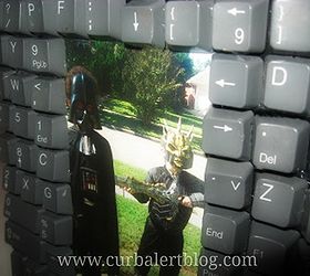 how to make a picture frame out of an old computer keyboard, crafts, how to, repurposing upcycling