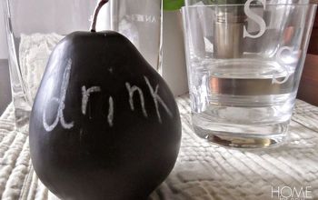 Chalkboard Pear for Holiday Table Settings & Decor