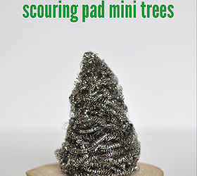 How to make a scouring pad mini Christmas tree Hometalk