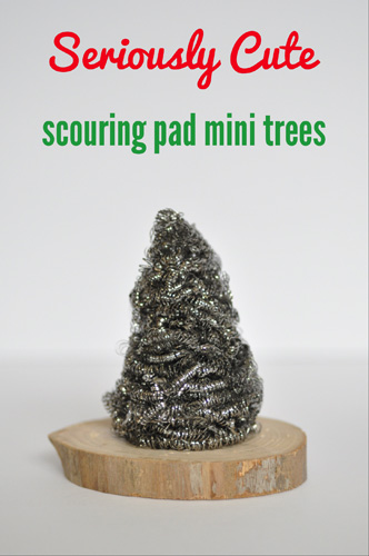 how to make a scouring pad mini christmas tree craft, christmas decorations, crafts, seasonal holiday decor