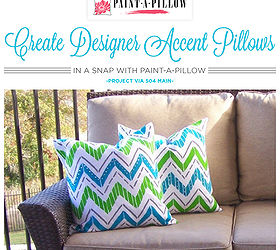create designer accent pillows in a snap with paint a pillow, crafts, how to, outdoor living, painting