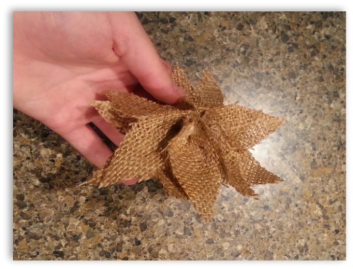 how to make burlap poinsettia christmas ornaments hometalk how to make burlap poinsettia christmas ornaments hometalk