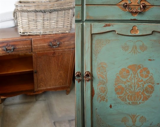moroccan inspired cupboard chalkpaint stencil makeover, chalk paint, painted furniture, painting