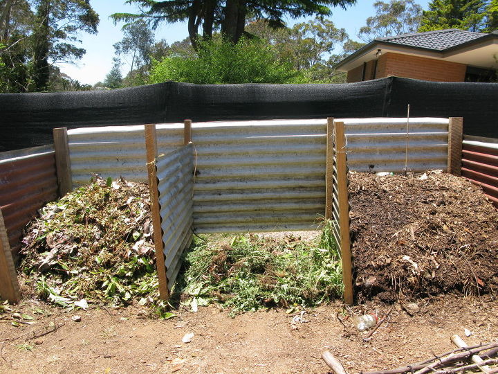 corrugated iron compost bay update progress so far, composting, go green, Compost bay progress