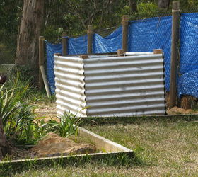 corrugated iron raised garden bed idea with strwaberries, gardening, raised garden beds, Just Built