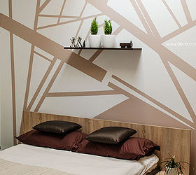 how to create a geometric wall pattern, painting, wall decor