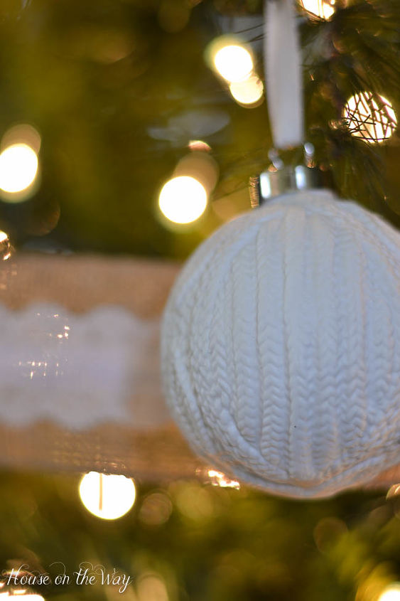 black white burlap christmas tree decorations, christmas decorations, crafts, seasonal holiday decor