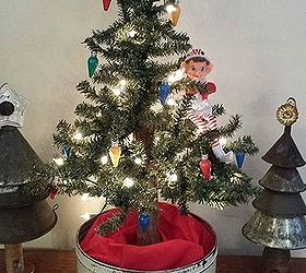 how to create a vintage tin tiny tree, christmas decorations, seasonal holiday decor