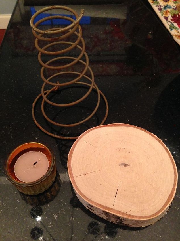 turn a rusty bed spring into a candle holder, crafts, repurposing upcycling