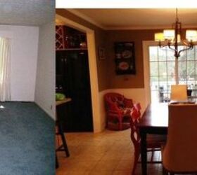 from 1970 s formal living room to informal dining room, doors, flooring, home improvement, kitchen design, Before After